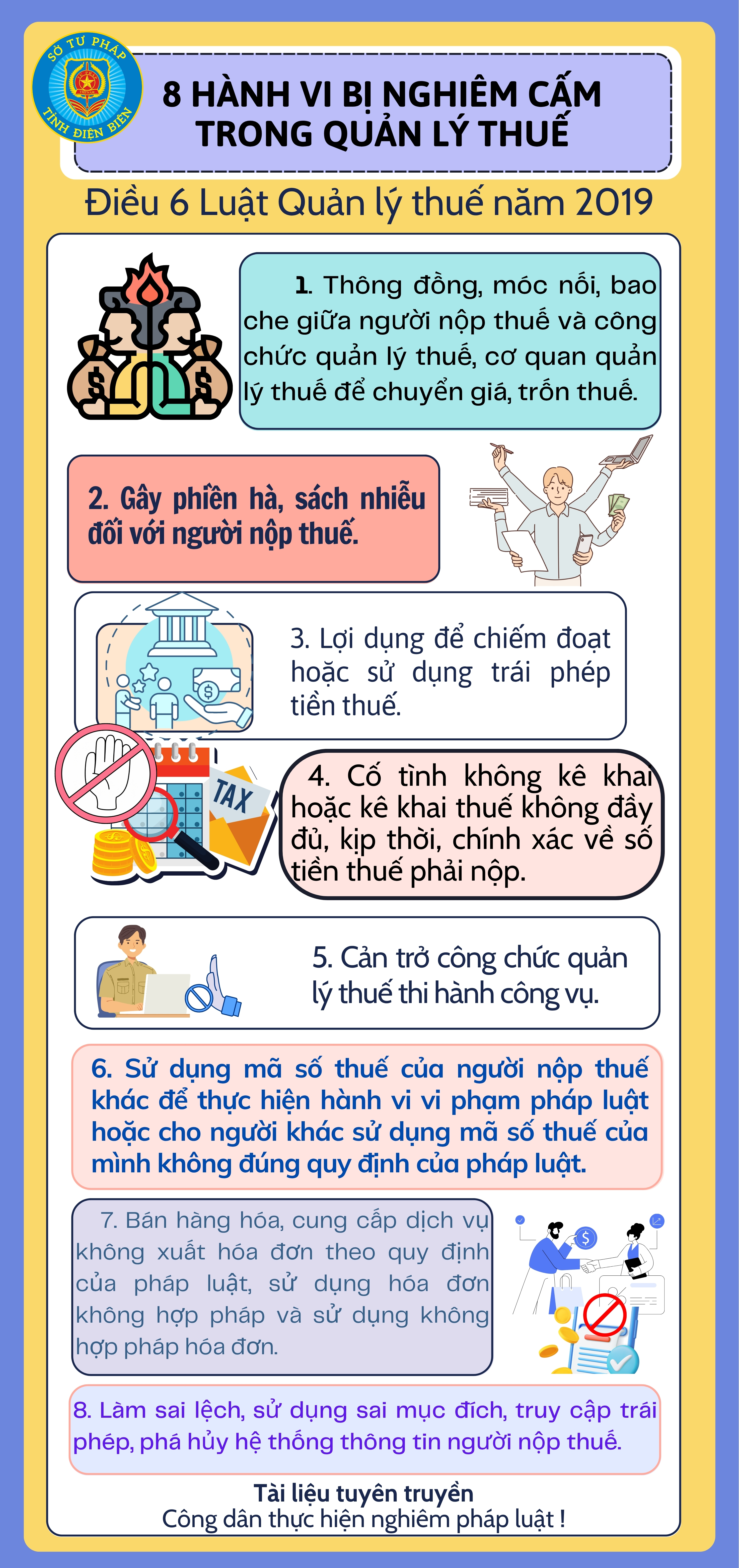 8 Hành vi bị nghiêm cấm trong quản lý thuế