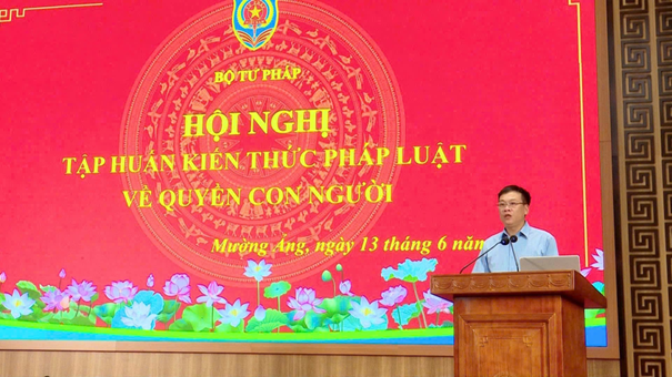 Hội nghị tập huấn kiến thức pháp luật về quyền con người thuộc Đề án “Truyền thông về quyền con người ở Việt Nam giai đoạn 2023-2028” tại huyện Mường Ảng, tỉnh Điện Biên