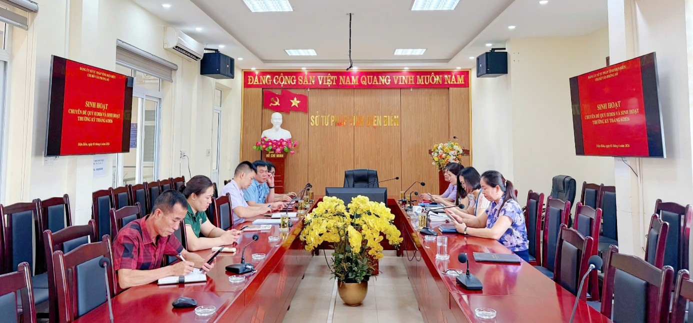 Chi bộ Văn phòng tổ chức sinh hoạt thường kỳ tháng 6 và sinh hoạt chuyên đề Quý II/2026