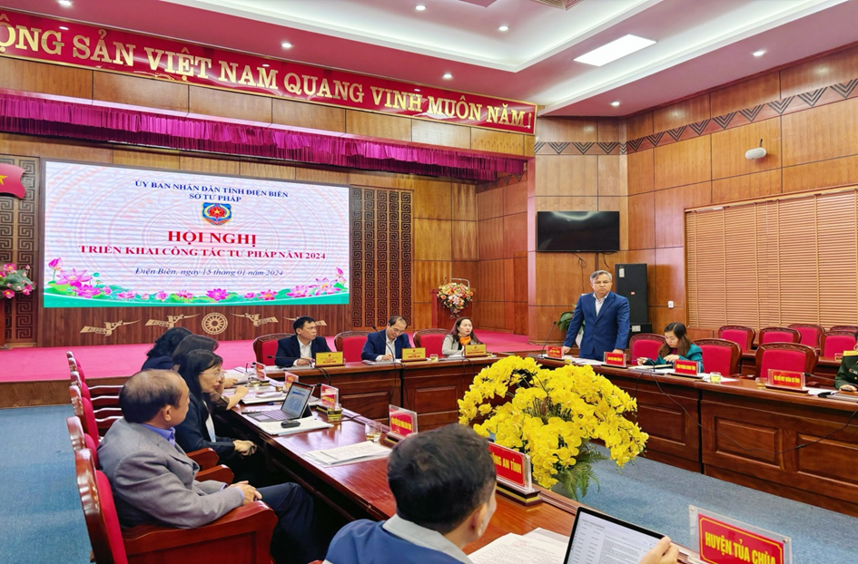 Sở Tư pháp tỉnh Điện Biên tổ chức Hội nghị triển khai công tác tư pháp năm 2024