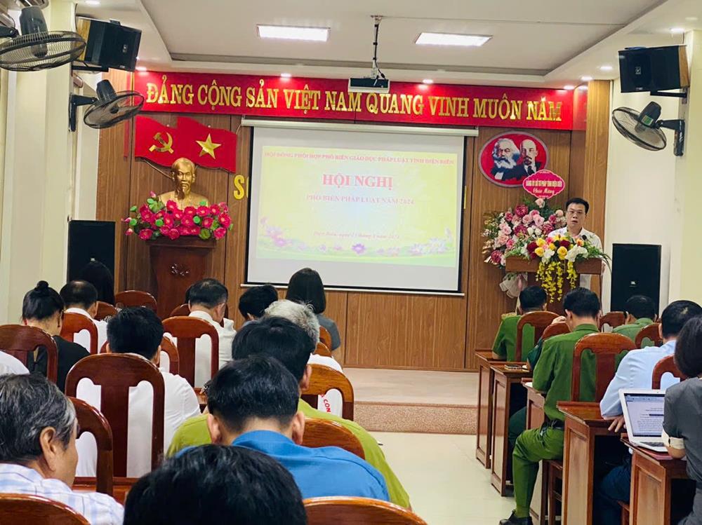 Hội đồng phối hợp Phổ biến giáo dục pháp luật tỉnh Điện Biên tổ chức Hội nghị phổ biến pháp luật năm 2024