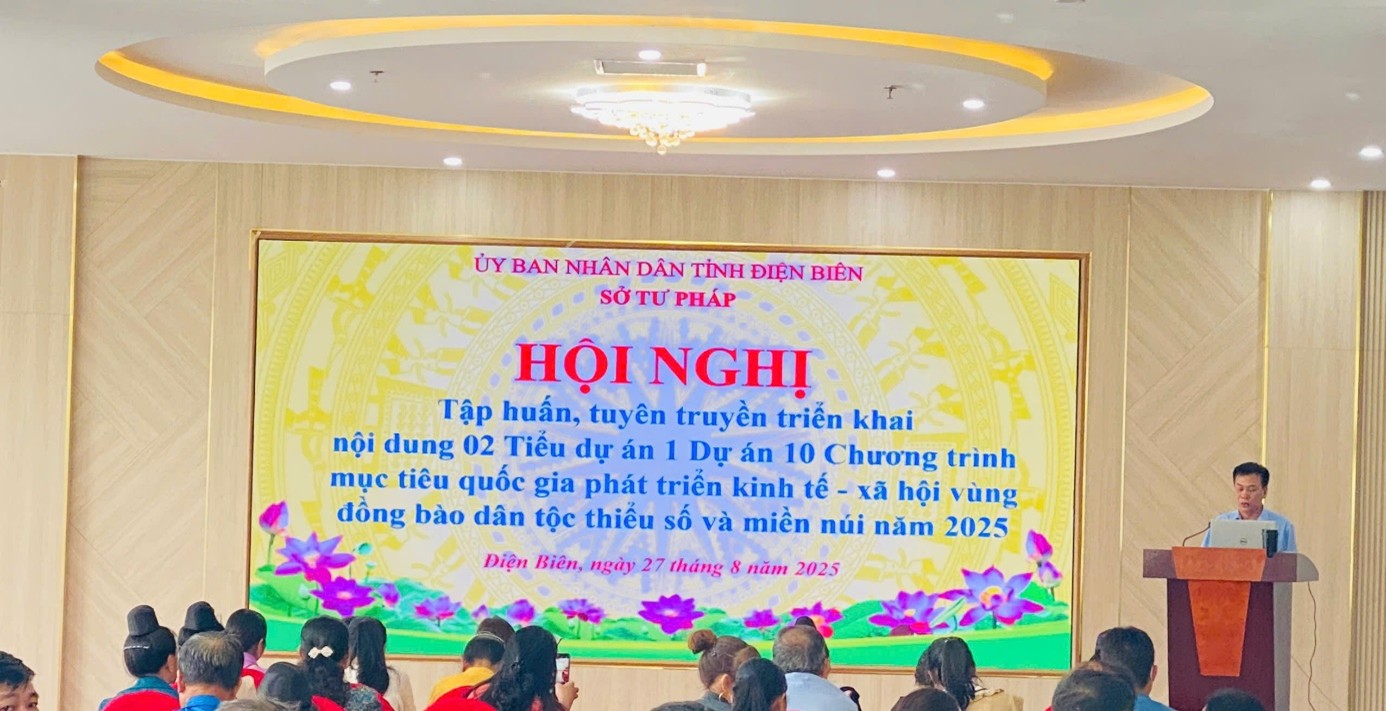 Sở Tư pháp tổ chức Hội nghị tập huấn, tuyên truyền triển khai Chương trình mục tiêu quốc gia phát triển kinh tế - xã hội vùng đồng bào dân tộc thiểu số và miền núi năm 2025
