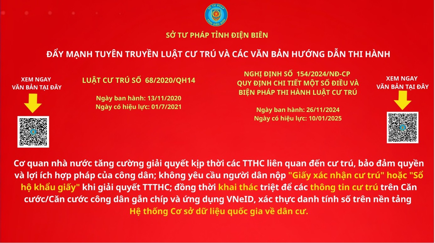 Sử dụng thông tin cư trú trên Căn cước/Căn cước công dân gắn chíp và ứng dụng VNeID, xác thực danh tính số trên nền tảng Hệ thống Cơ sở dữ liệu quốc gia về dân cư