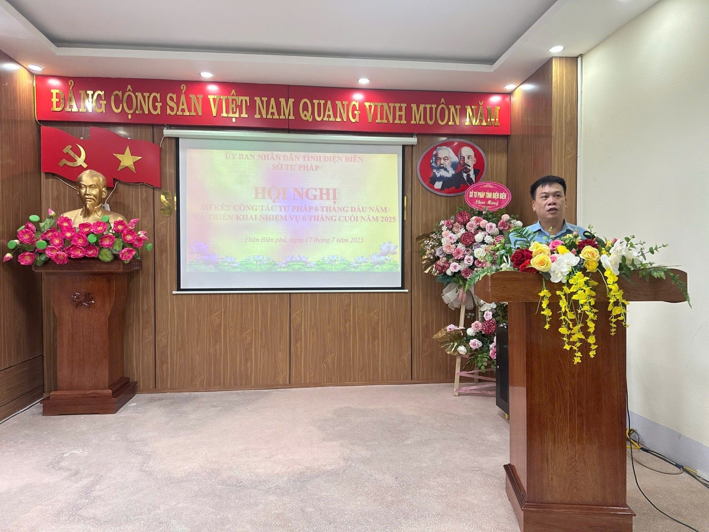 Sở Tư pháp tỉnh Điện Biên tổ chức Hội nghị sơ kết công tác tư pháp 6 tháng đầu năm 2025 và Hội nghị điển hình tiên tiến giai đoạn 2025–2030