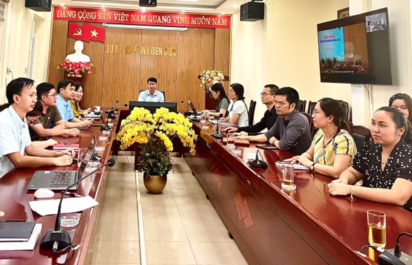 Sở Tư pháp tỉnh Điện Biên kết nối trực tuyến Hội nghị Báo cáo viên Trung ương tháng 6/2025