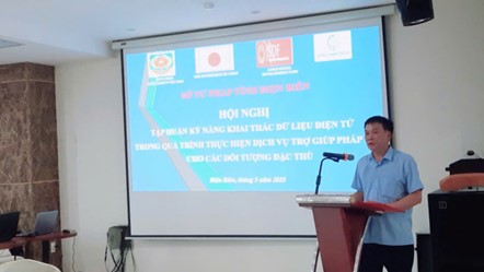 Sở Tư pháp tỉnh Điện Biên tổ chức Hội nghị tập huấn kỹ năng khai thác dữ liệu điện tử trong quá trình thực hiện dịch vụ TGPL cho đối tượng đặc thù