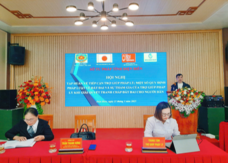 TRUNG TÂM TRỢ GIÚP PHÁP LÝ NHÀ NƯỚC TỈNH ĐIỆN BIÊN: Nâng cao tiếp cận, thụ hưởng chính sách trợ giúp pháp lý miễn phí và kiến thức pháp luật cho người dân thông qua tổ chức hội nghị tập huấn trong khuôn khổ Dự án “Tăng cường trợ giúp pháp lý cho người nghèo và đối tượng yếu thế”.