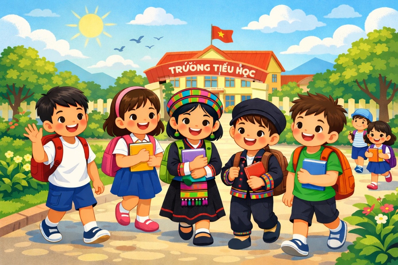 Chính sách hỗ trợ bữa ăn trưa cho học sinh tiểu học và trung học cơ sở học ở các xã biên giới đất liền