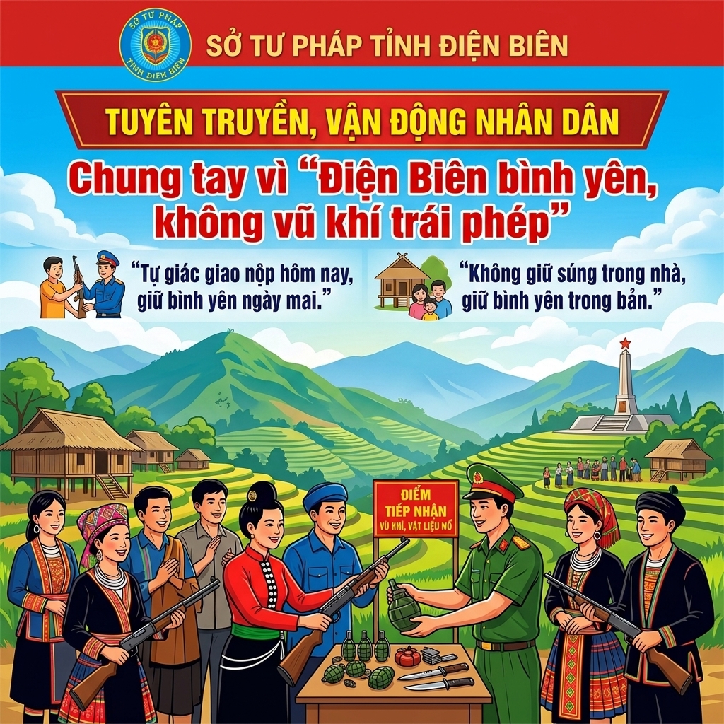 Tăng cường tuyên truyền, vận động giao nộp vũ khí, vật liệu nổ, công cụ hỗ trợ và phòng ngừa vi phạm pháp luật
