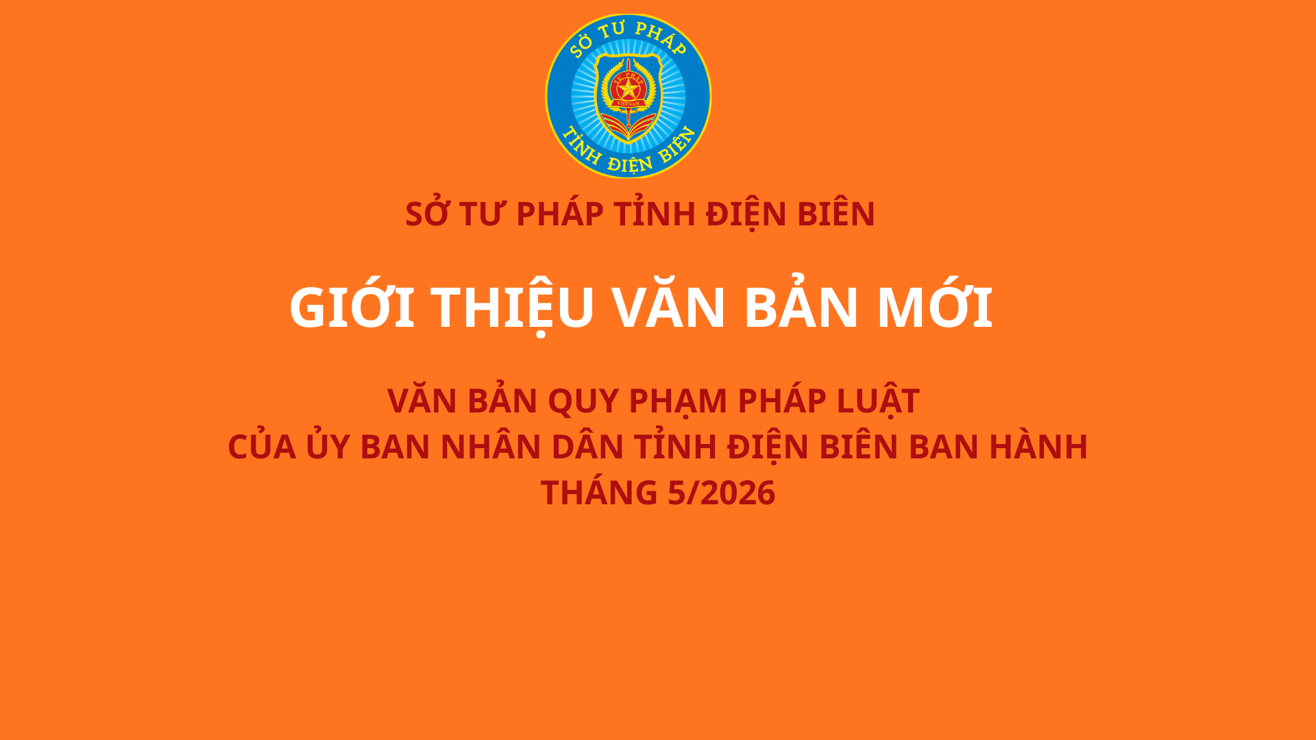 GIỚI THIỆU VĂN BẢN QUY PHẠM PHÁP LUẬT THÁNG 5/2026